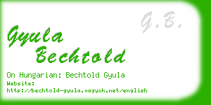 gyula bechtold business card